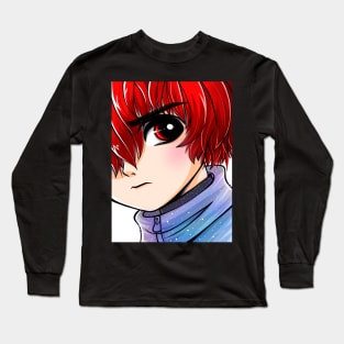 Portrait of Red Hair Boy Long Sleeve T-Shirt